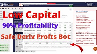 Unconditional Low Capital 90% Profits Safe Binary,Deriv Bot Free Download