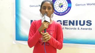 World Record in Square Root of 2 by Vemuri Sai Akshara