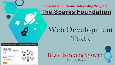 Basic Banking System || The  Sparks Foundation || Web Development