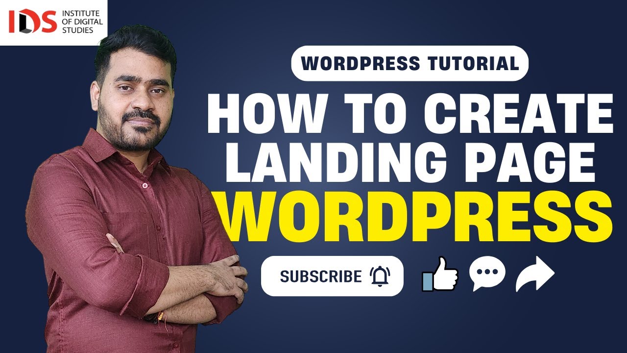 How to Create a Landing Page in Wordpress | Institute of Digital ...