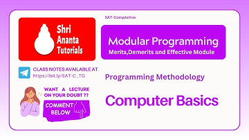 Merits and Demerits of Modular Programming  I Effective Module I Shri Ananta Tutorials - Competitive