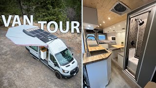 VAN TOUR | Transit Van Converted to Tiny Home for FullTime VAN LIFE