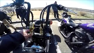 17 №41　ハーレーで朝駆け　ブラスパーツが素敵っｗ！！イハラ君が、またハンドル交換…！？の巻