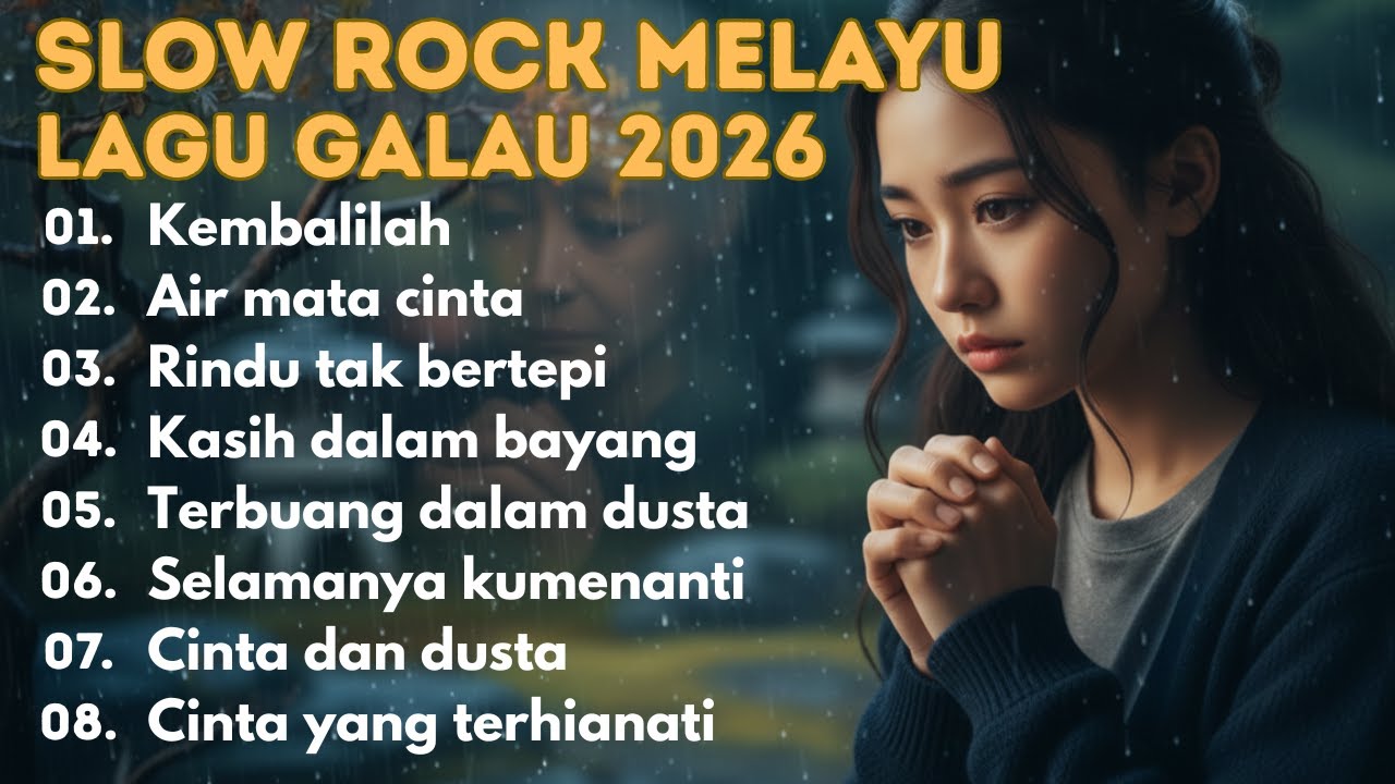 💔 Lagu Slow Rock Melayu Paling Sedih 2026 – Alunan Sunyi untuk Malam yang Panjang