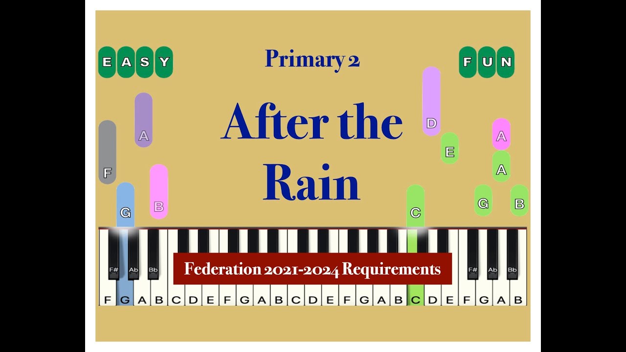 After the Rain P2 Level at Original Speed, National Federation NFMC Requirement 21-24, Piano Lessons