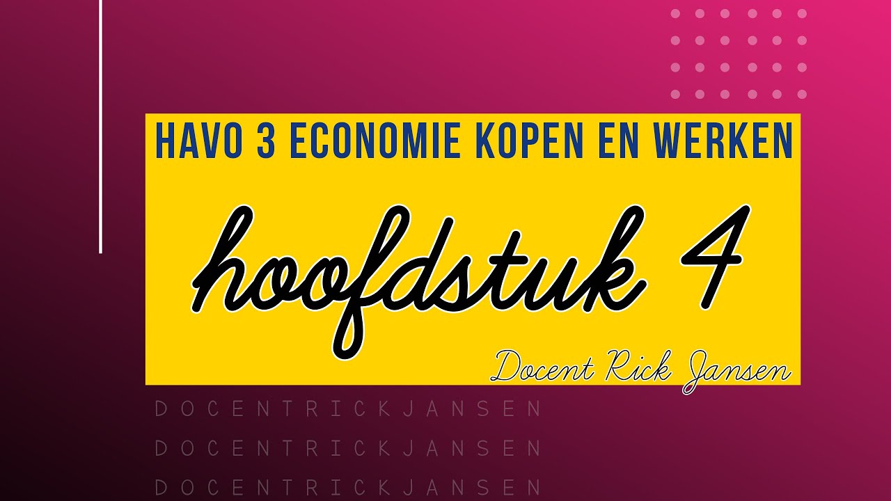 Economie HAVO3 & VWO3 - Kopen en Werken (3e druk) - Hoofdstuk 4 (Eigen