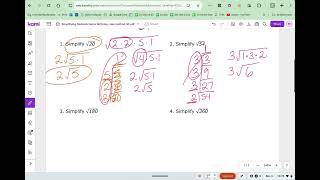Simplifying Radicals and Rationalizing - Birthday cake method