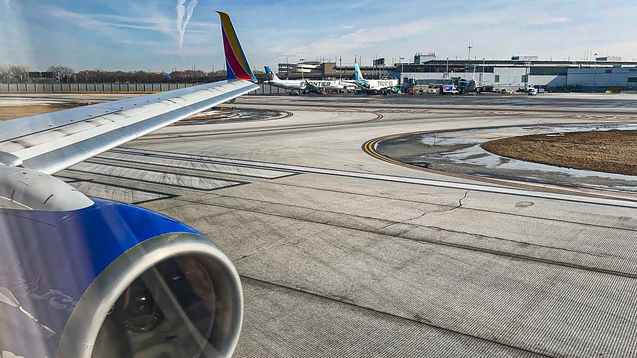 *HIGH POWER* FLAPS 25 CHICAGO MIDWAY WINTER BLASTOFF | Southwest Airlines Boeing 737-8H4 ~ KMDW/MDW
