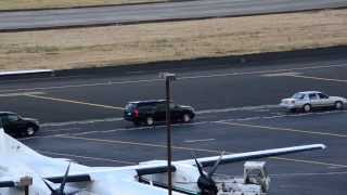 Police escort at "Portland international Airport" PDX