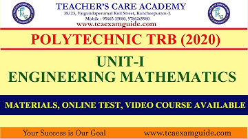 POLYTECHNIC TRB (UNIT 1 : Engineering Mathematics)