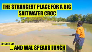 HUGE BLACK CROCODILE and Spearing with a Traditional Owner in remote Australia