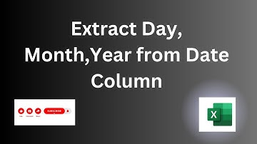 Extract Day, Month,Year from Date Column