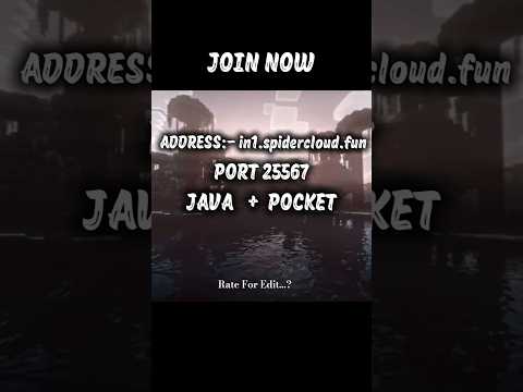 MINECRAFT SERVER FOR JAVA + BEDROCK JOIN NOW #roblox #minecraft #server contant #youtubesearch#trend