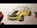 Как нарисовать ШЕВРОЛЕ КАМАРО / Chevrolet Camaro / Рисунки для детей и начинающих