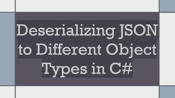 Deserializing JSON to Different Object Types in C#