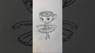 How to draw Ballerina Cappuccino ☕️ #artist #cartoon #drawing #satisfying #anime #shorts