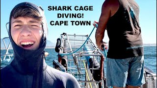 Cage Diving with Shark Explorers in the ICE COLD waters of Cape Town South Africa