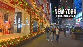 NYC Christmas Walk 2024 ✨ Macys Holiday Decoration, Bryant Park Christmas Market NYC 4K Holiday Walk