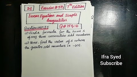 Mathematics Book 1 (D1) |  7th Edition | Exercise # 5 B |Q # 15 & 16 | Ifra Syed | in Urdu\Hindi