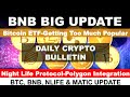 BTC, MATIC , BNB, NLIFE, Walmart & Paypal Update -Crypto news in Hindi @crypto4profit77