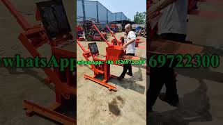 Small Soil Clay Manual Brick Machine Manual Interlocking Bricks Making Machine #claybricks #blocks