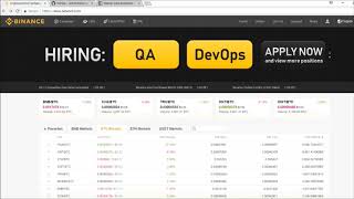 CryptoCurrency Trading- Python-Binance