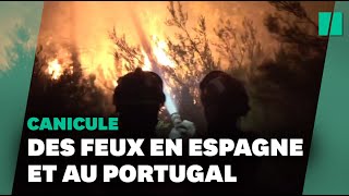 Les feux et la canicule frappent aussi l'Espagne et le Portugal