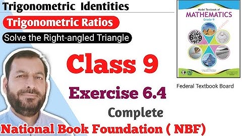 Class 9 exercise 6.4 NBF Maths Ex 6.4 national book foundation maths | Trigonometric Identities