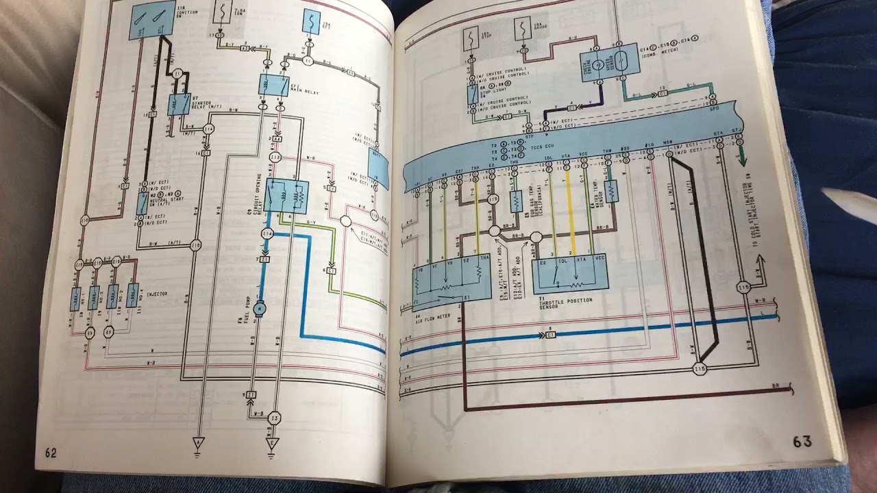 Toyota 22RE fuel pump circuit, AFM & circuit opening relay low fuel