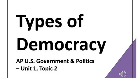 AP GOPO 1.2 Types of Democracy