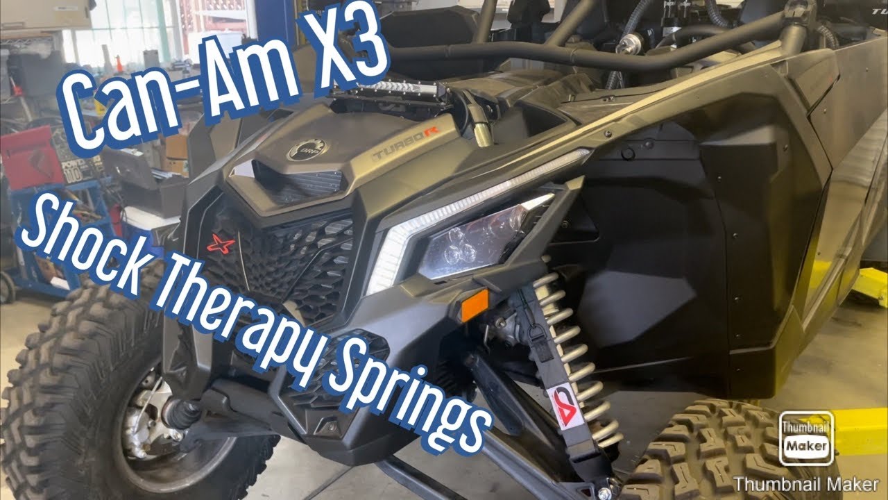 CanAm X3 Shock Therapy Springs and CA Technologies Limit Straps YouTube