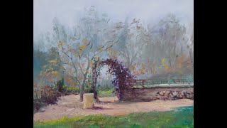 Misty Garden Landscape - Time Lapse
