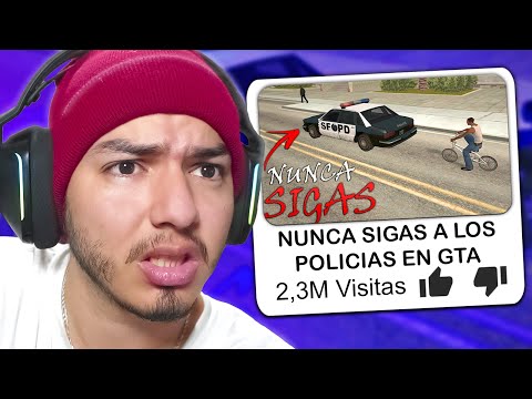 Nunca Sigas a los POLICÍAS en GTA San Andreas 🚨 (Reacción)