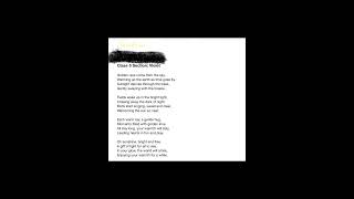 What do you think of this poem I wrote for school? Write your votes out of 10 in the comments.