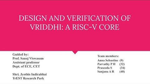 Design and Verification of Vriddhi: A RISC-V Core