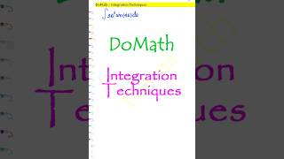DoMath IntegrationTechniques00205