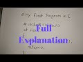 My first program in C | print hello world |