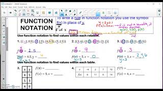 F.IF.2 Levels 1 & 2