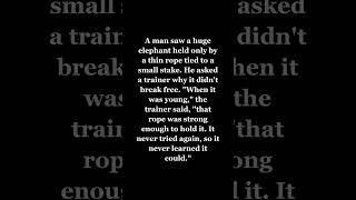 The Elephant Rope 🐘#quotes #moralstories #motivation