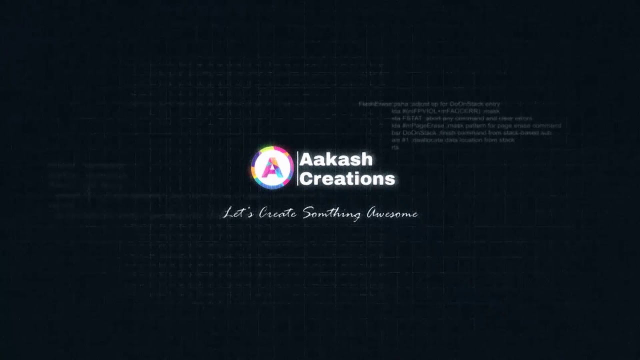 Aakash creations Intro | Picsart, Photoshop, Lightroom, Snapseed etc ...