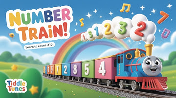 Choo Choo Number Train! | Learn Numbers 1–10 | Fun Counting Song for Kids | Tiddle Tunes