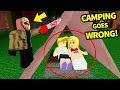 We Had a Sleepover All Night In The Woods.. (Roblox)