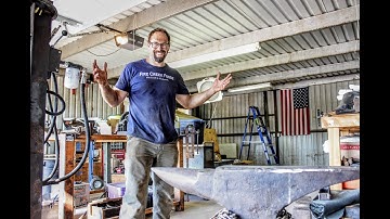 Setting up the NEW SHOP in TEXAS! Blade Smithing at Fire Creek Forge, Handmade Custom Knifemaking