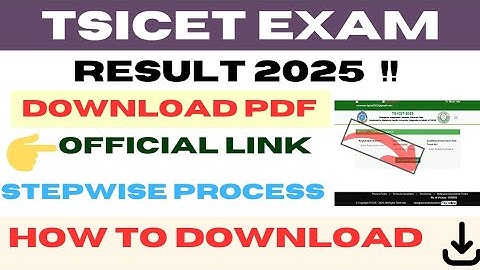 TS ICET Results 2025 || How to check TS ICET Results 2025 #tsicetresult2025