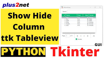 Show or hide column by using checkbutton in a Tkinter ttkbootstrap tableview