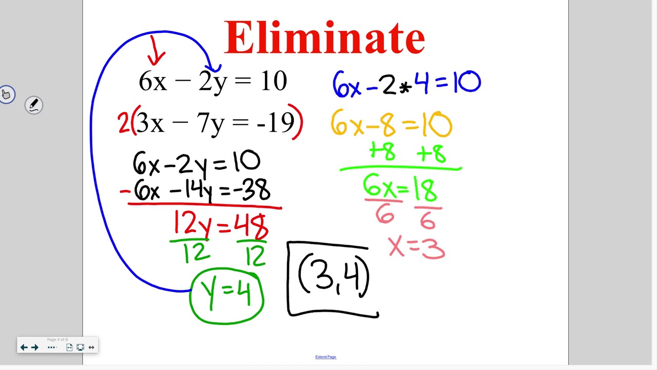 algebra-6-4-elimination-using-multiplication-youtube