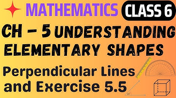 Perpendicular Line and Exercise 5.5 || Understanding Elementary Shapes || CLASS 6 MATHS CHAPTER 5 ||