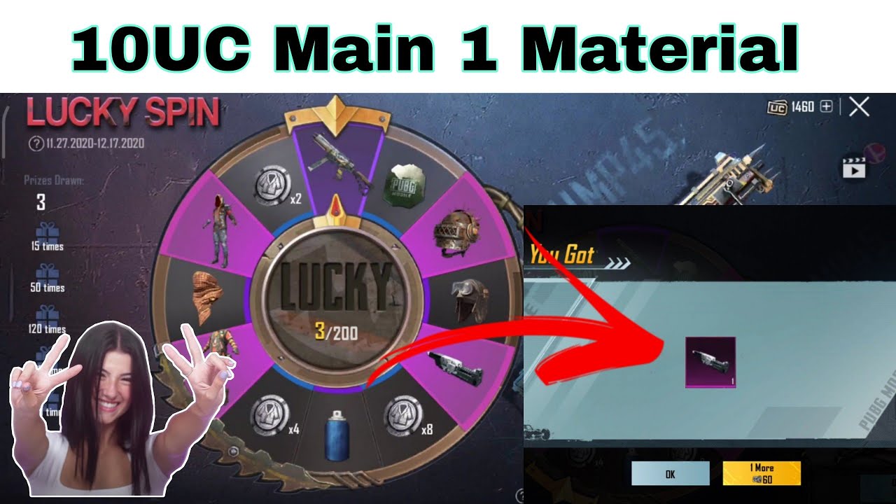 I GOT MATERIAL IN 10 UC ? - Lucky Spin Fantasy ump 45 Opening - Pubg Mobile