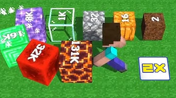 Minecraft 2048. Noob VS Noob. Cubes 2048.io Game