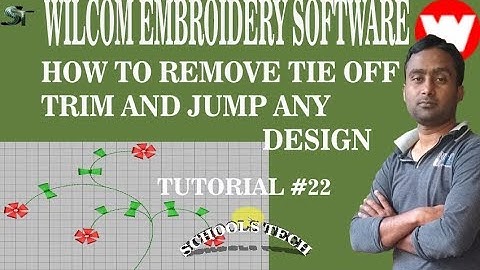 Wilcom Hindi English How to Remove Tie Off ,Trim and Jump In A Design Tutorial #22